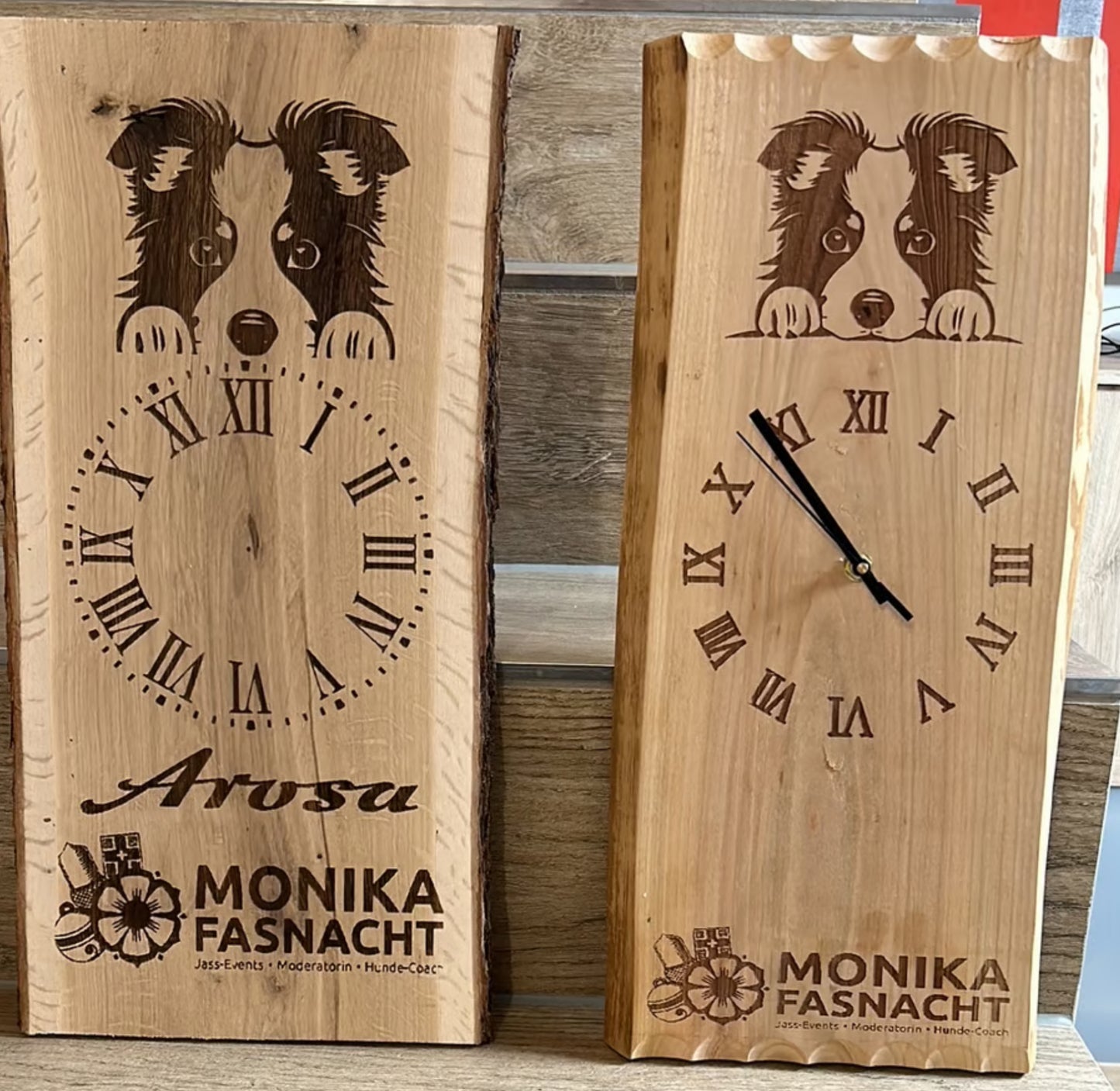 Holzuhr personalisiert